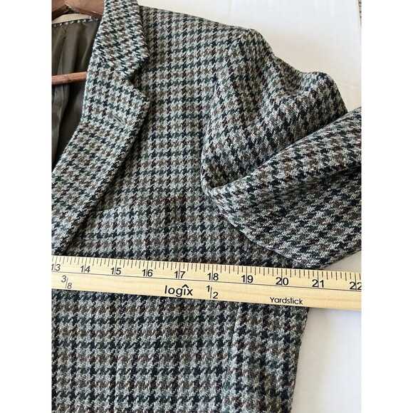 Burberrys' Vintage Houndstooth Wool Blazer Size 42R - Picture 12 of 15